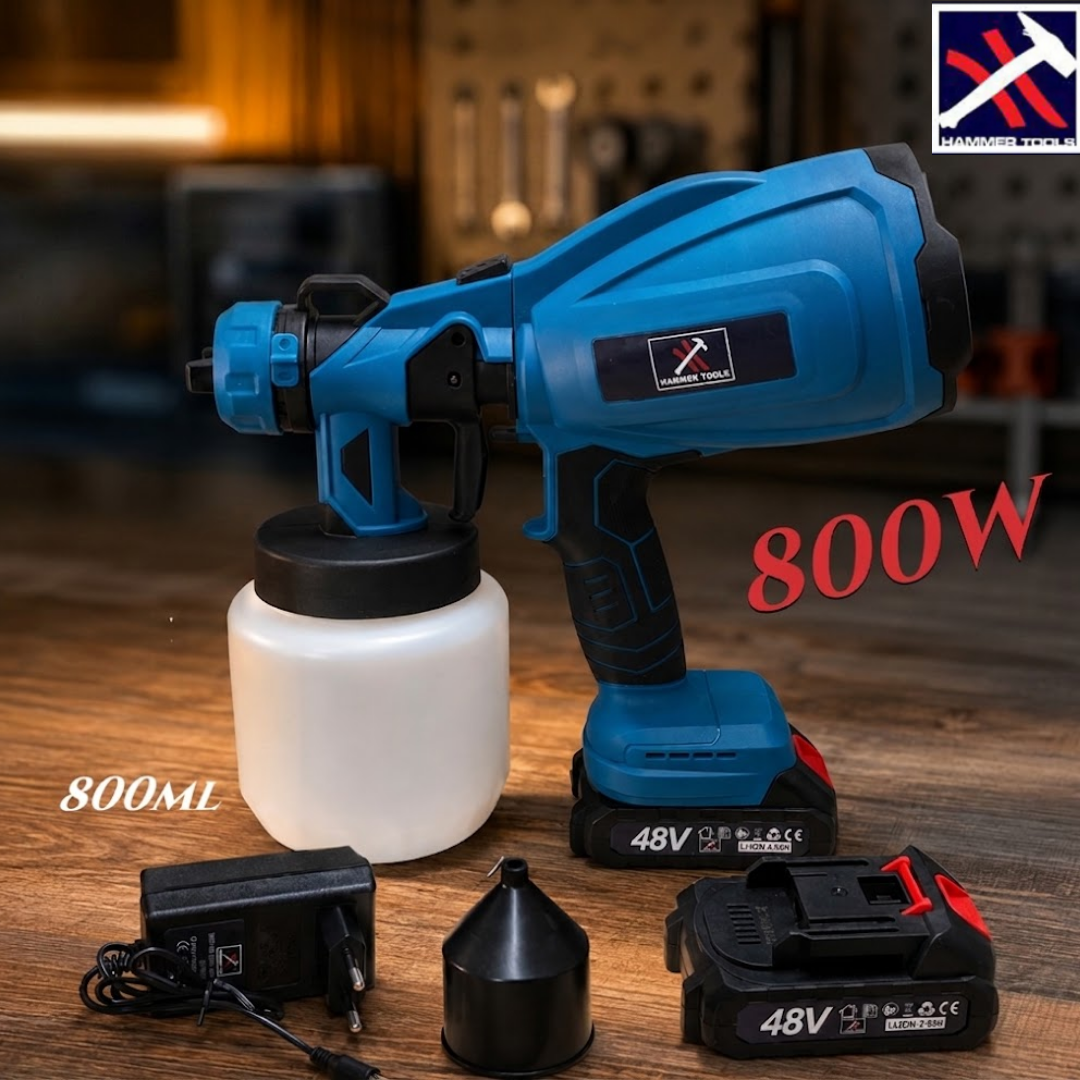 HAMMER TOOLS - festékpermetező 48V, 800W + 800 ml