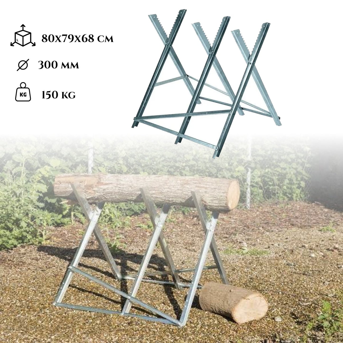 Fém fűrészbak - 150 kg