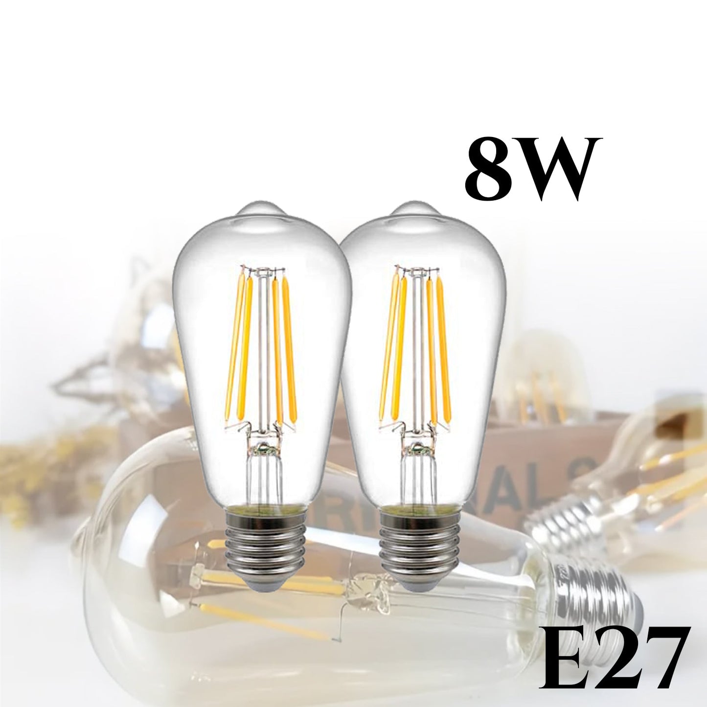 Vintage LED izzók E27 - 2db