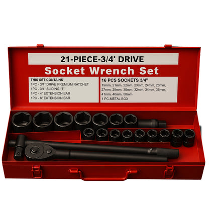 Ütvecsavarhúzó dugókulcs készlet 8–32 mm 1/2"