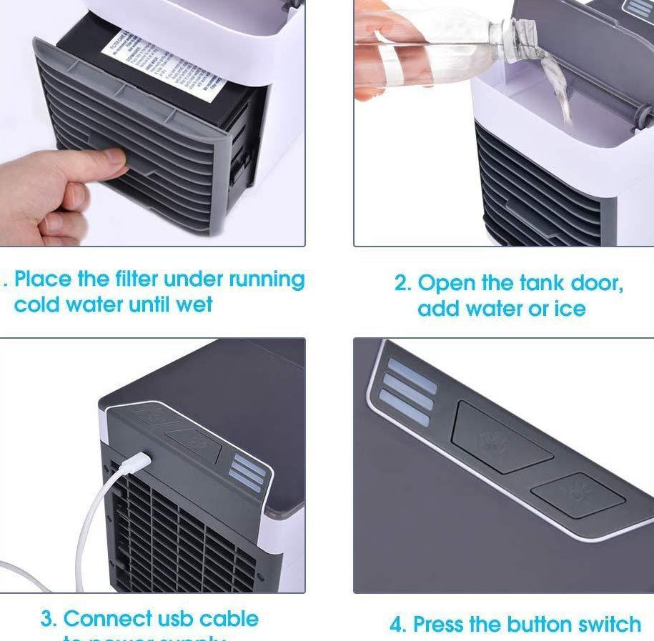 Mini hordozható klímaberendezés 1+1 INGYEN