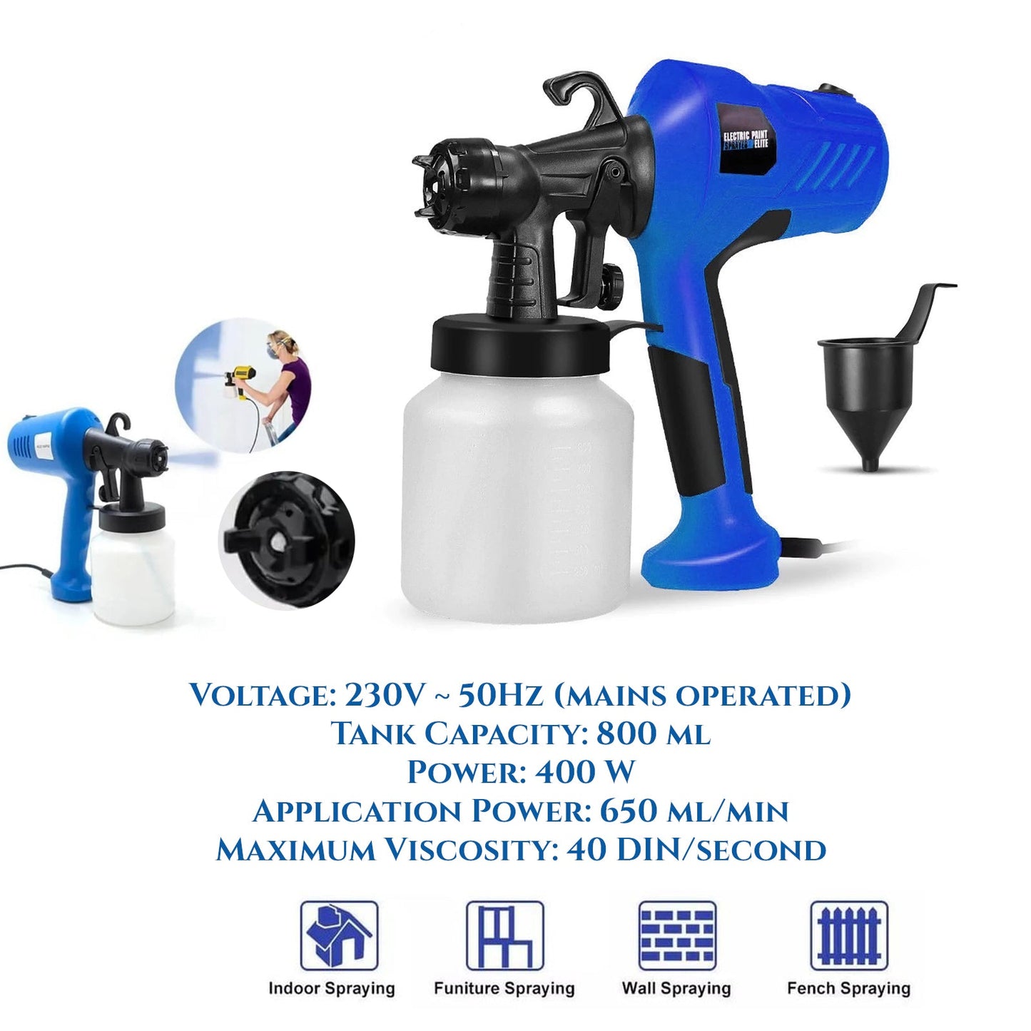ELEKTROMOS KOMPRESSZOR FESTÉKHEZ 800ML HOSSZABBÍTÓKKAL