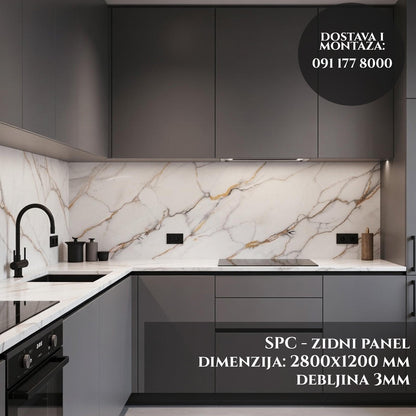 Fali dekorpanel - Gold mramor