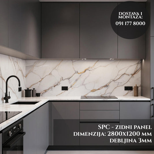 Fali dekorpanel - Gold mramor