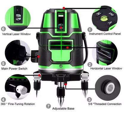 Lézeres szintező 2 elem + állvány + szemüveg
