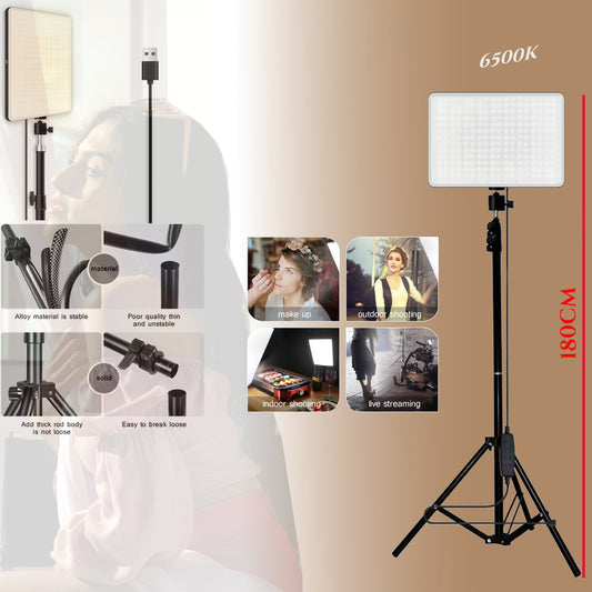 LED stúdióvilágítás 6500K állvánnyal