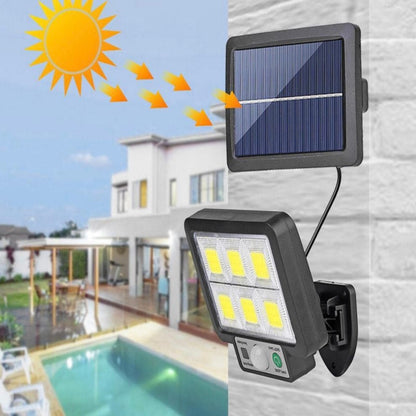 120W-os napelemes reflektor távirányítóval és 2 darabos hosszabbító kábellel