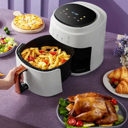 FORRÓLEVEGŐS OLAJMENTES SÜTŐ 1400 W 8 L TÖBBFUNKCIÓS FUNKCIÓKKAL ÉS ÉRINTŐKÉPERNYŐVEL
