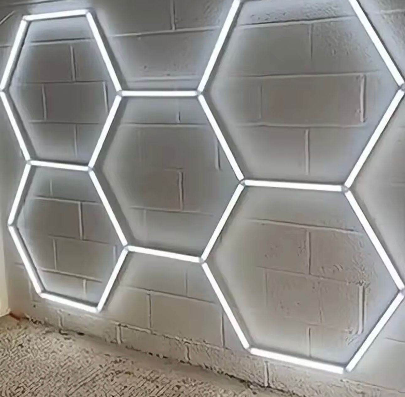 Mennyezeti LED lámpa hatszögletű 240×180 cm