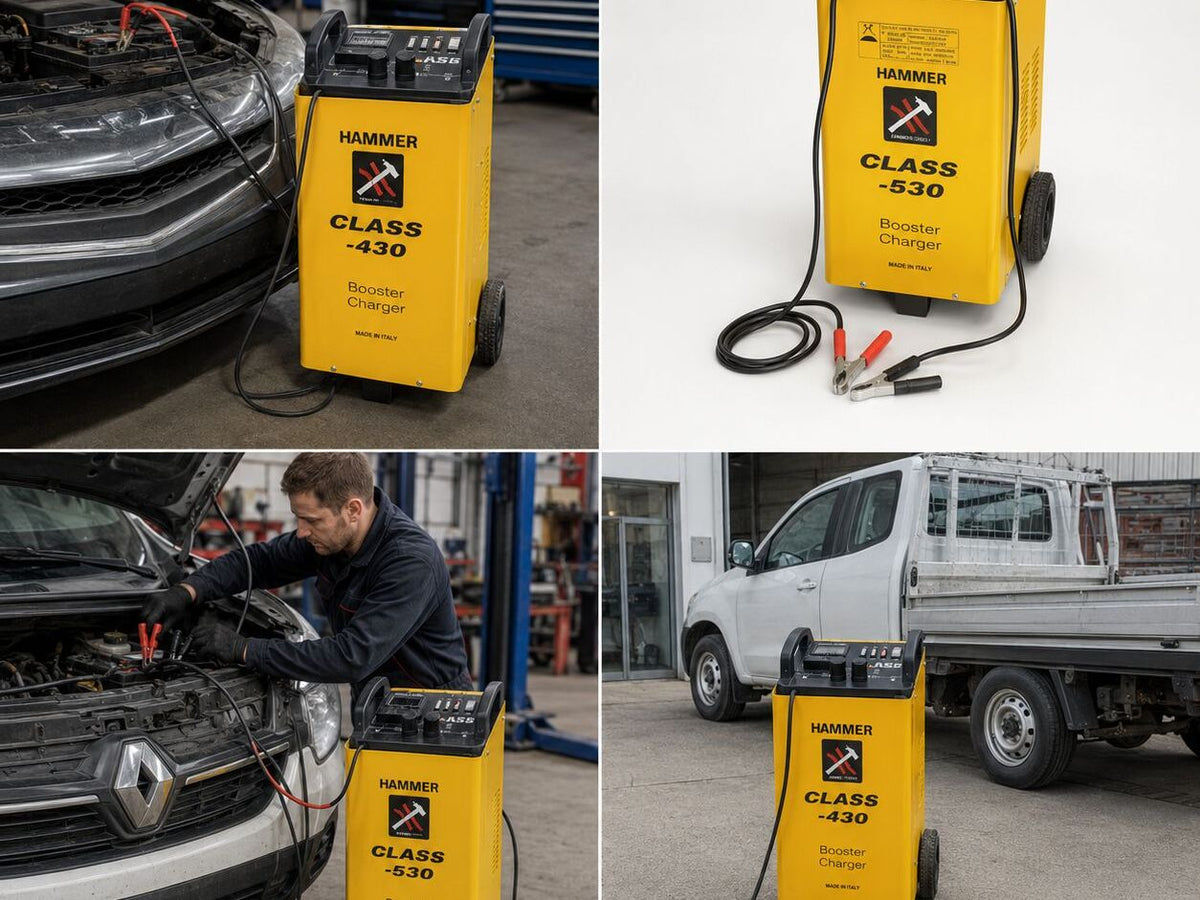 HAMMER TOOLS CLASS - Autótöltő és indító rásegítő 12V/24V