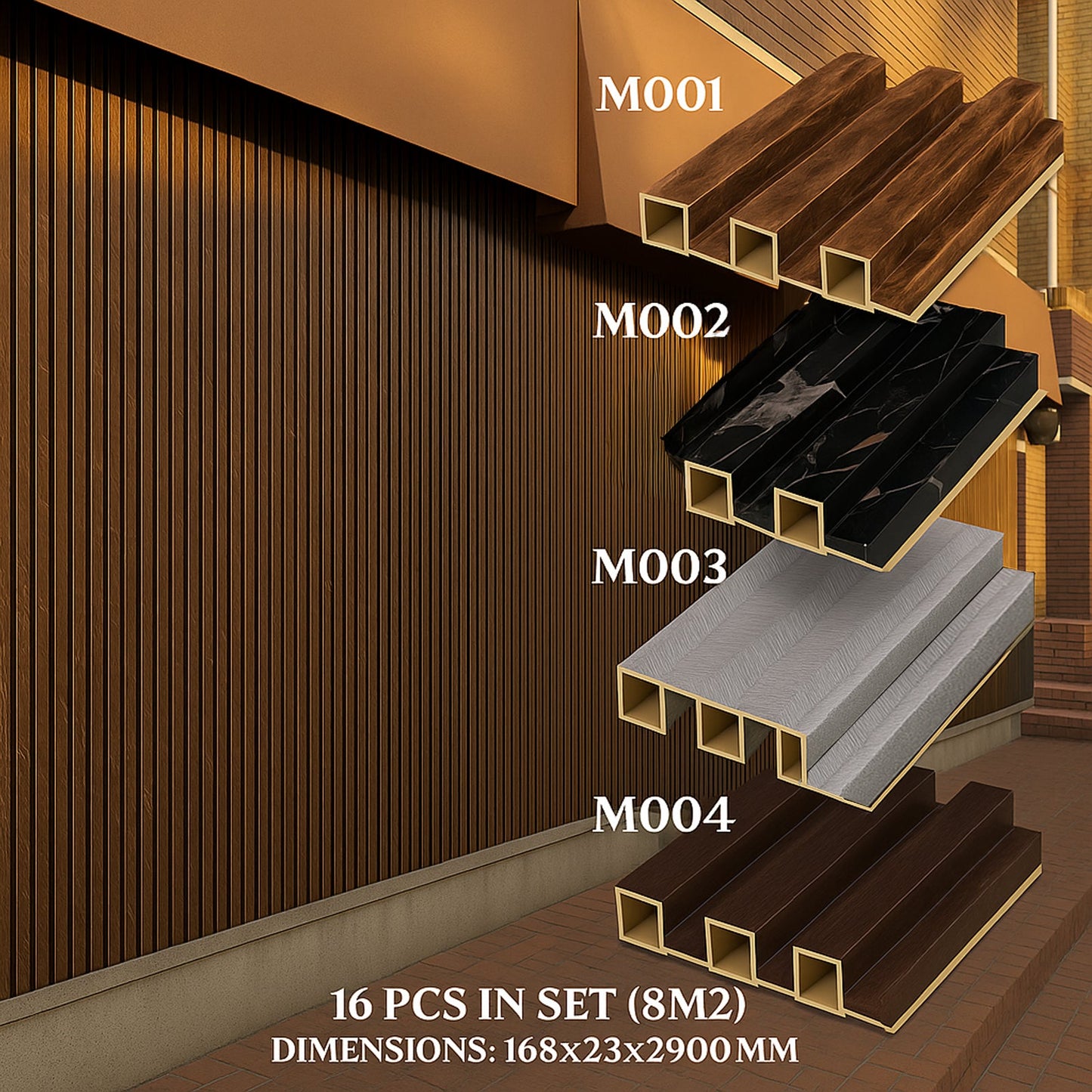 3D Fali Panelek - 8 m² Szett