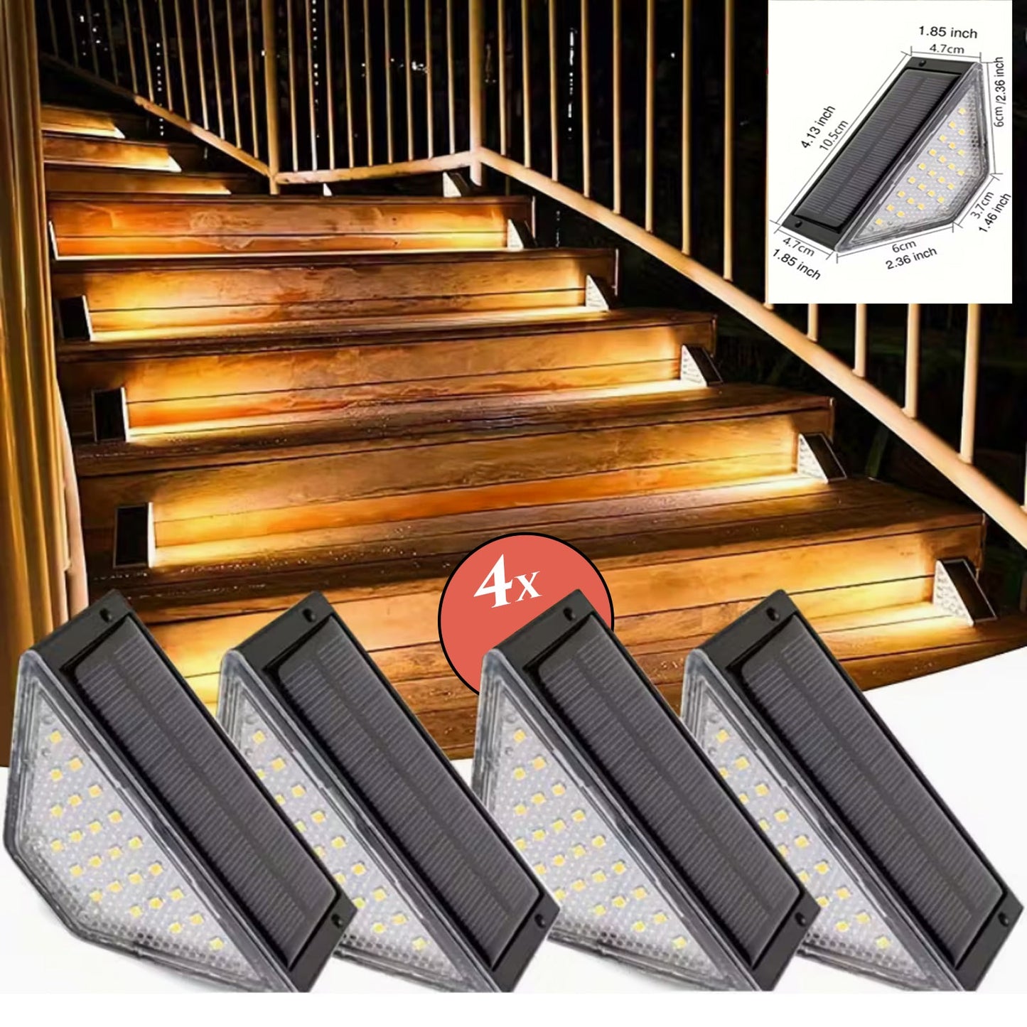 Kültéri napelemes LED lámpák 4x