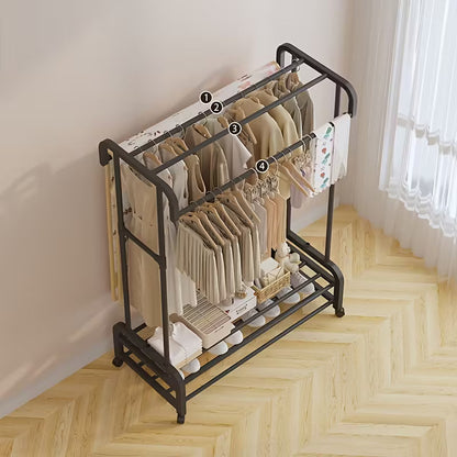 Ruhatartó állvány polccal – 105 cm