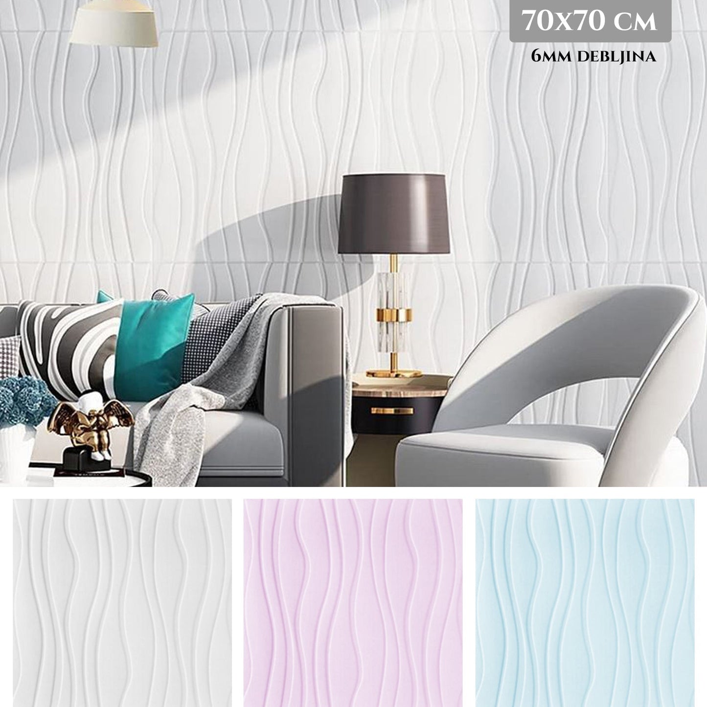 HÁROMDIMENZIÓS 3D ÖNTAPADÓS DOMBORÍTOTT TAPÉTÁK 70X70