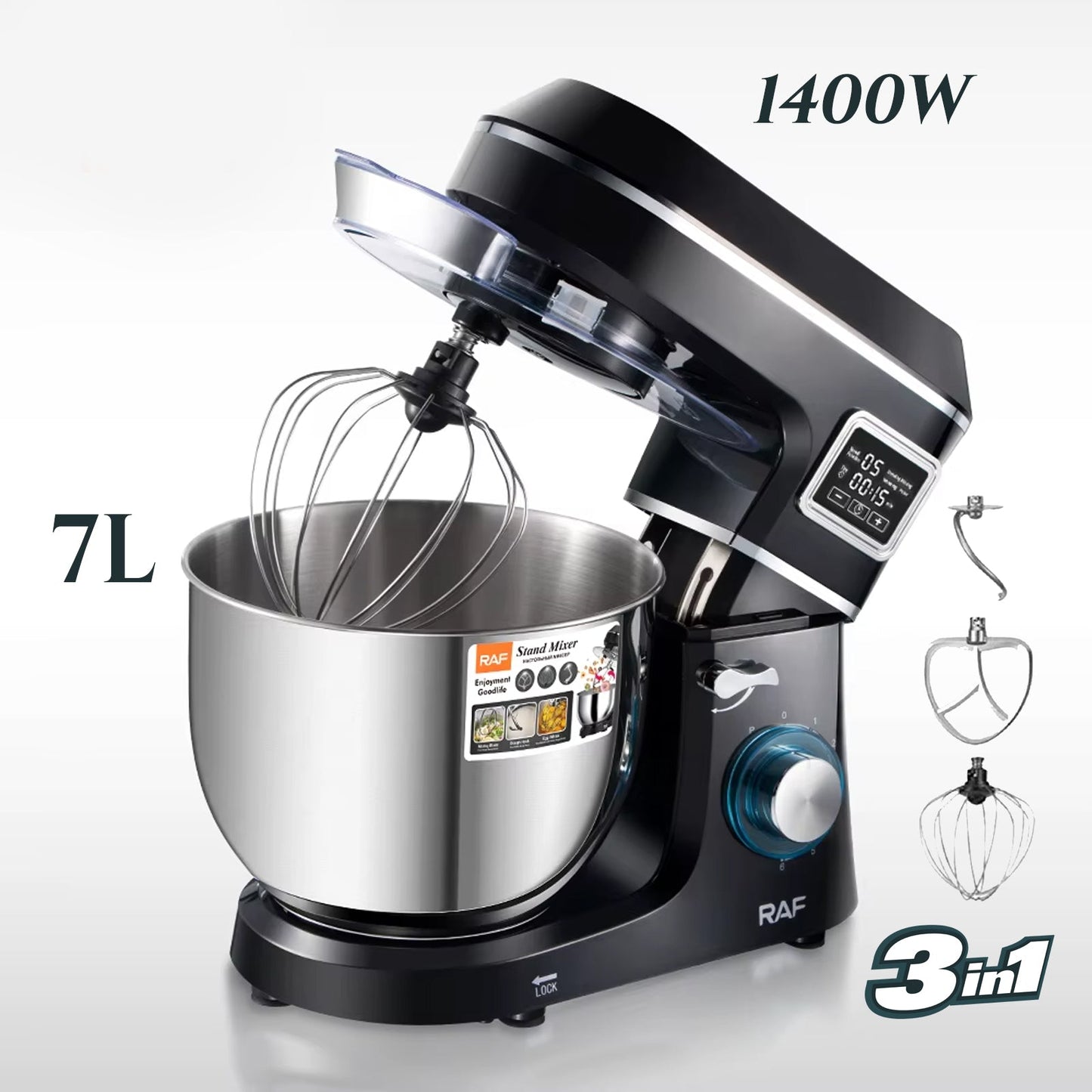 RAF Álló Mixer 1400W - 7L Tál