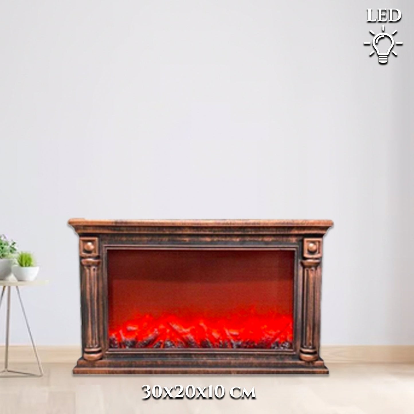 LED DEKORATÍV KANDALLÓ VALÓSÁGOS LÁNGHATÁSSAL M707