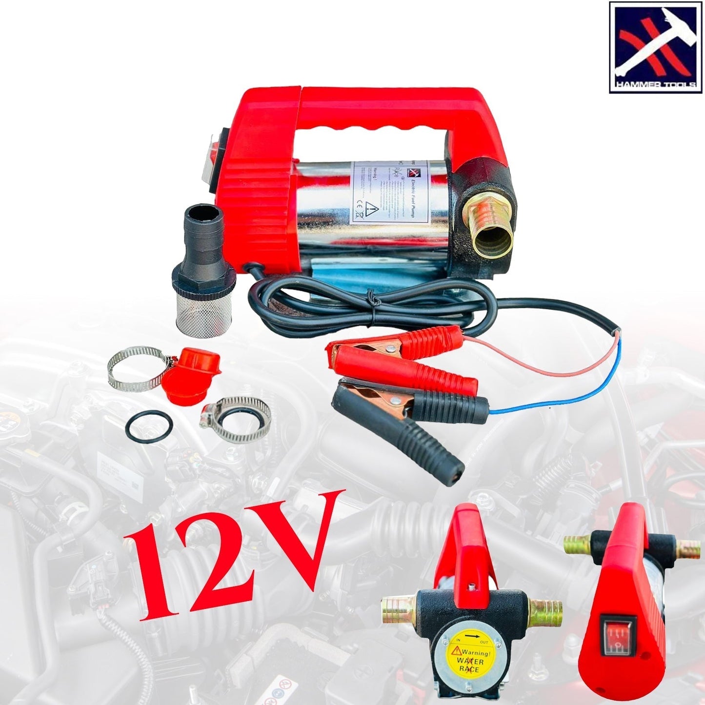 ÜZEMANYAG ÁTVITEL SZIVATTYÚ 12V KALAPÁCS SZERSZÁMOK