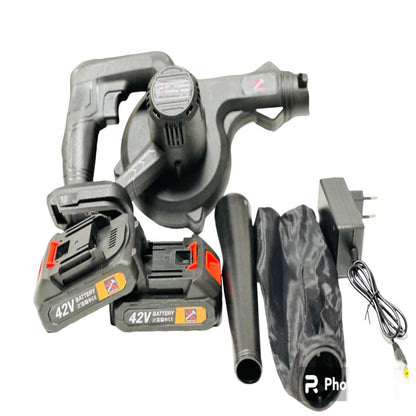 AKKUS LOMBFÚVÓ ÉS PORSZÍVÓ 42V 2 AKKUMULÁTORRAL KALAPÁCSOLÓ SZERSZÁMMAL