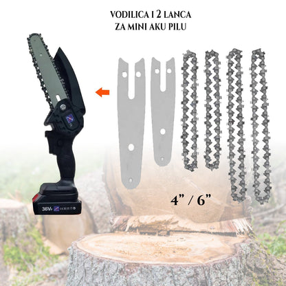 VEZETŐLAP ÉS 2 LÁNCKÉSZLET 10 ÉS 15 CM-ES AKKUS FŰRÉSZHEZ