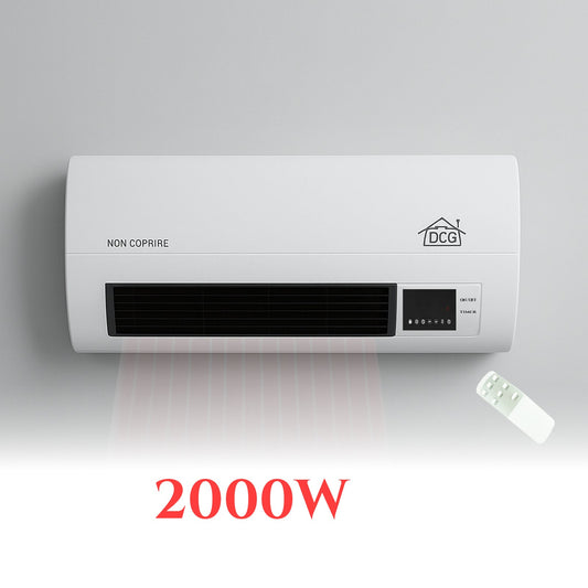 Falihoz szerelhető elektromos fűtőtest 2000W távirányítóval