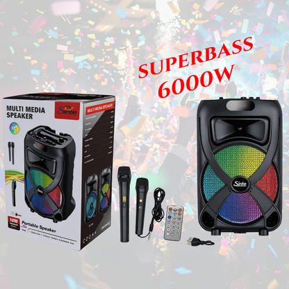 SuperBass 6000W Party hangszóró